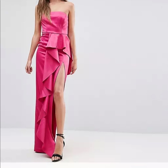 strapless open back dress Custom Made 2 Pieces Pink Prom Dresses, Formal Dresses, Evening Dresse –  jbydress main image 1
